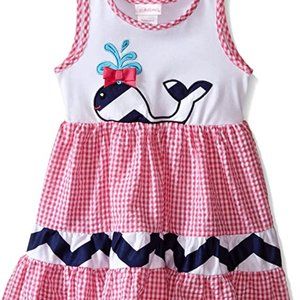Youngland Girls' Whale Seersucker Dress 6